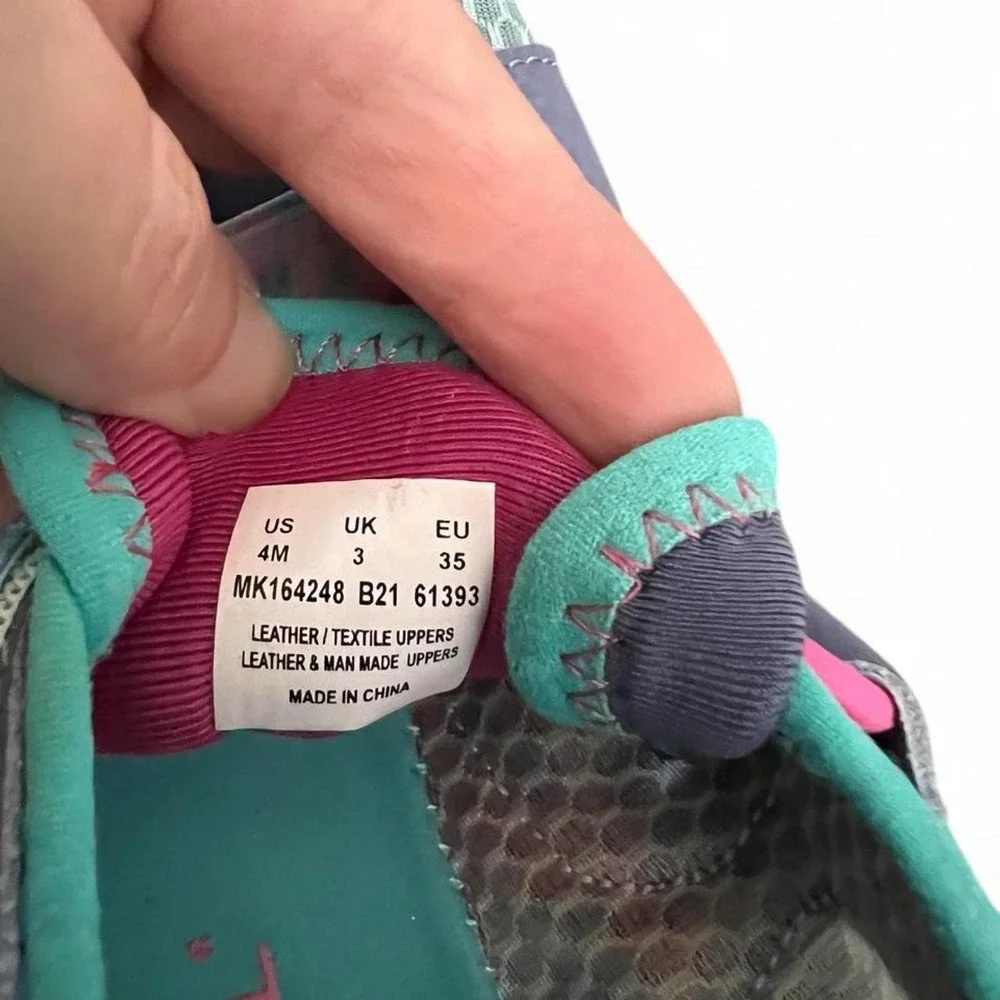 Merrell Kids Hydro Free Roam Water Shoe US 4M Velcro Straps Purple Velcro
